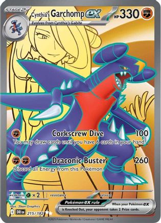 Cynthia's Garchomp ex - 215/182 - SV10: Destined Rivals #215