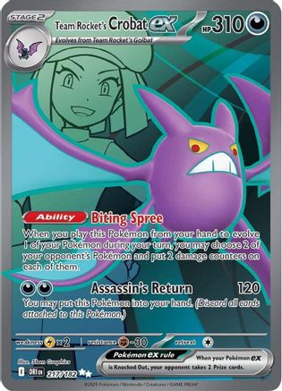 Team Rocket's Crobat ex - 217/182 - SV10: Destined Rivals #217