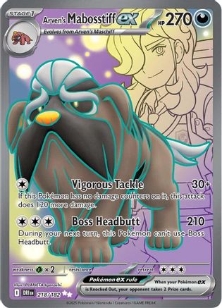 Arven's Mabosstiff ex - 218/182 - SV10: Destined Rivals #218