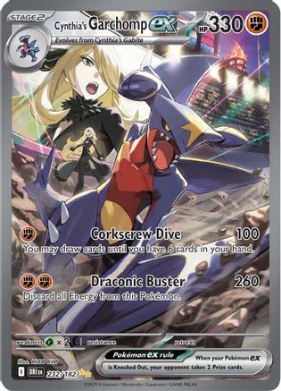 Cynthia's Garchomp ex - 232/182 - SV10: Destined Rivals #232