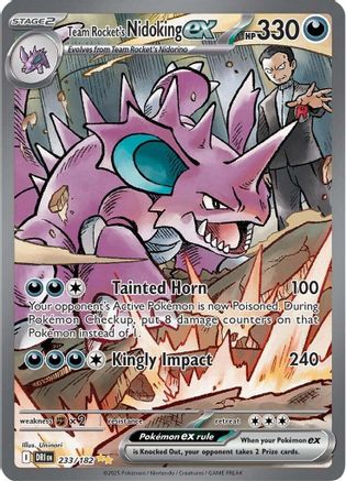 Team Rocket's Nidoking ex - 233/182 - SV10: Destined Rivals #233