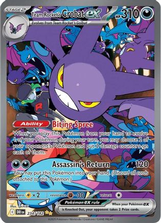 Team Rocket's Crobat ex - 234/182 - SV10: Destined Rivals #234