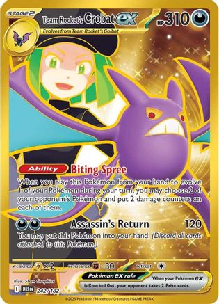 Team Rocket's Crobat ex - 242/182 - SV10: Destined Rivals #242