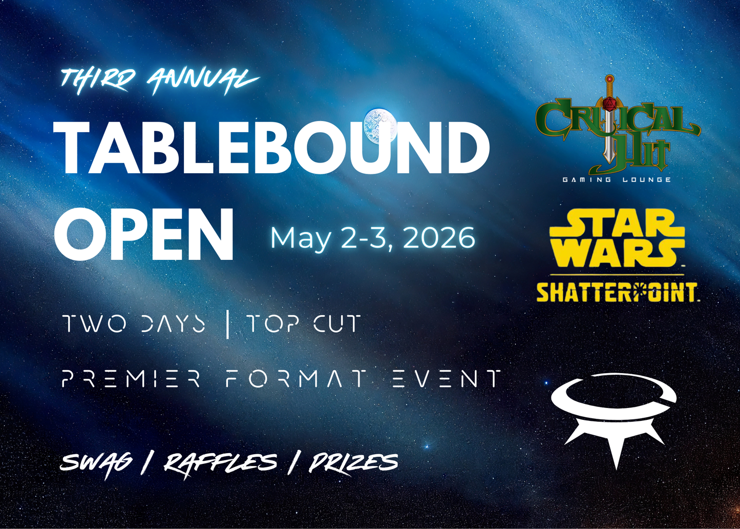 Tablebound Open - Shatterpoint - May 2/3rd