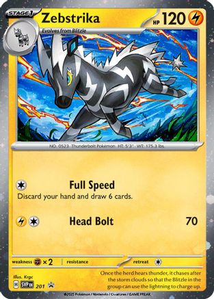 Zebstrika - 201 (Cosmos Holo) - SV: Scarlet & Violet Promo Cards #201