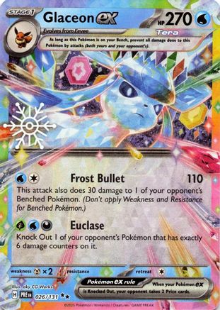 Glaceon ex - 026/131 (Holiday Calendar) - SV: Prismatic Evolutions #026