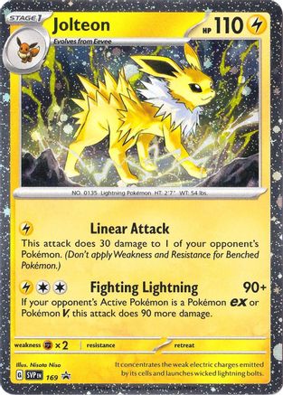 Jolteon - 169 (Cosmos Holo) - SV: Scarlet & Violet Promo Cards #169