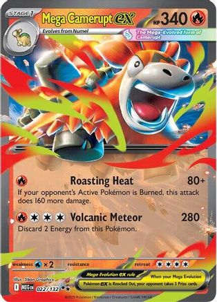 Mega Camerupt ex - 022/132 - ME01: Mega Evolution #022