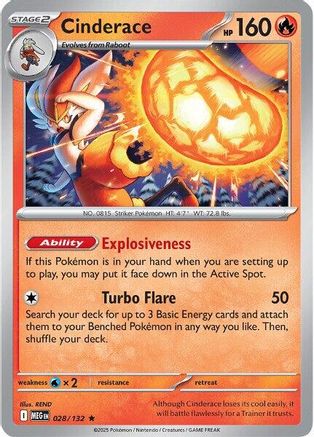 Cinderace - ME01: Mega Evolution #028