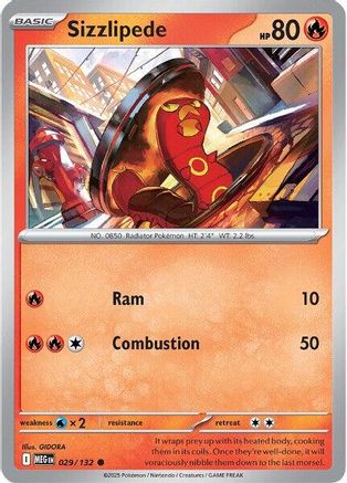 Sizzlipede - ME01: Mega Evolution #029