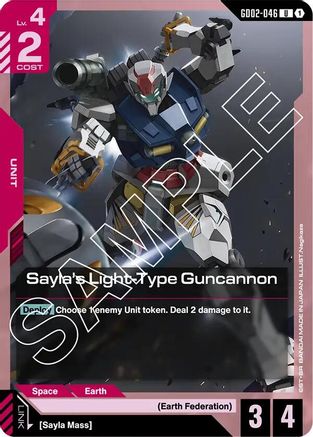 Sayla's Light-Type Guncannon - Dual Impact #GD02-046