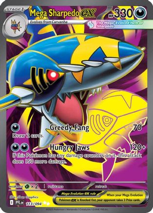 Mega Sharpedo ex - 113/094 - ME02: Phantasmal Flames #113