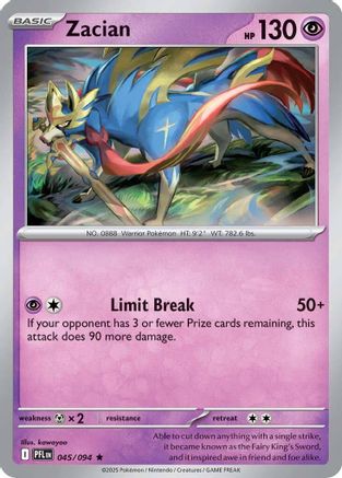 Zacian - 045/094 - ME02: Phantasmal Flames #045