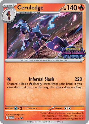 Ceruledge (Prerelease) - ME: Mega Evolution Promo #014