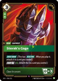 Sterak's Gage - (SFD-056/221) - Near Mint (*Foil )
