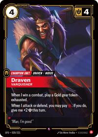 Draven - Vanquisher - (SFD-020/221) - Near Mint (*Foil )