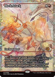 Meek Attack (0398) (Showcase) (Fracture Foil) - Lorwyn Eclipsed #398