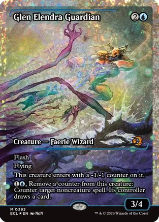 Glen Elendra Guardian (0393) (Showcase) (Fracture Foil) - Lorwyn Eclipsed #393