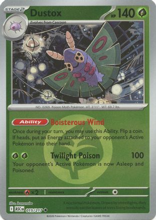 Dustox - 015/217 (Energy Symbol Pattern) - ME: Ascended Heroes #015