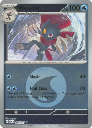 Weavile - 045/217 (Energy Symbol Pattern) - ME: Ascended Heroes #045