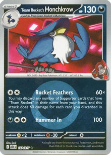 Team Rocket's Honchkrow (Energy Symbol Pattern) - ME: Ascended Heroes #127