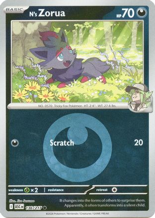 N's Zorua (Energy Symbol Pattern) - ME: Ascended Heroes #136