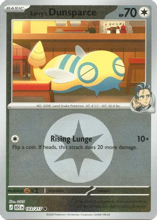 Larry's Dunsparce (Energy Symbol Pattern) - ME: Ascended Heroes #163