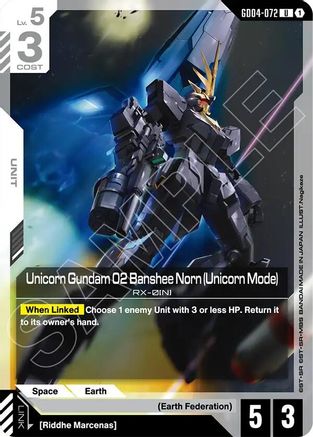 Unicorn Gundam 02 Banshee Norn (Unicorn Mode) - Phantom Aria #GD04-072