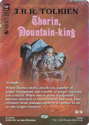 Thorin, Mountain-king (Borderless) (Surge Foil) - The Hobbit #279