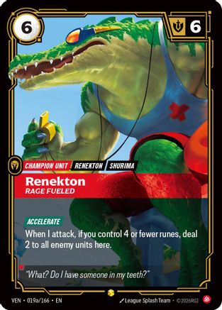 Renekton, Rage Fueled (Alternate Art) - Vendetta #019a