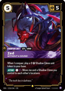 Zed, Without a Sound (Alternate Art) - Vendetta #112a