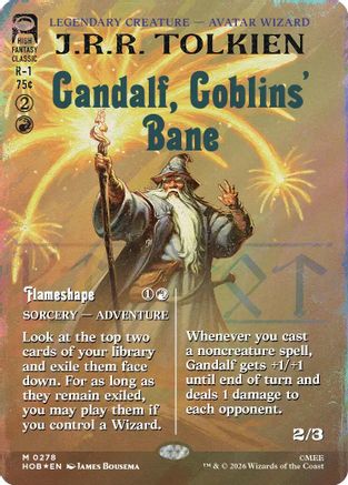 Gandalf, Goblins' Bane (Borderless) (Surge Foil) - The Hobbit #278