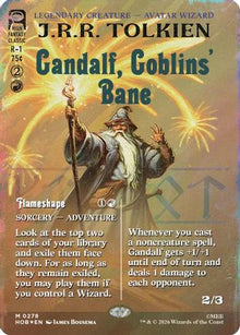 Gandalf, Goblins' Bane (Borderless) (Surge Foil) - The Hobbit #278