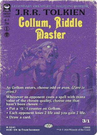 Gollum, Riddle Master (Borderless) - The Hobbit #241