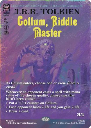 Gollum, Riddle Master (Borderless) (Surge Foil) - The Hobbit #277