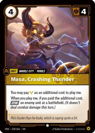 Masa, Crashing Thunder - Vendetta #120