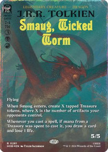 Smaug, Wicked Worm (Borderless) (Surge Foil) - The Hobbit #281