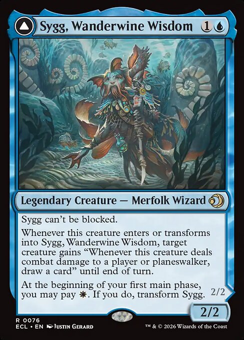Sygg, Wanderwine Wisdom // Sygg, Wanderbrine Shield — ecl — 76