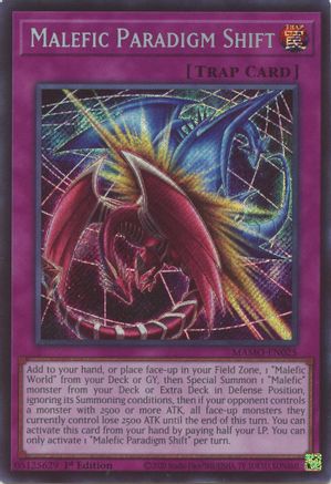 Malefic Paradigm Shift (Secret Rare) - Magnificent Monsters #MAMO-EN025