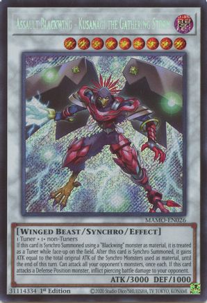 Assault Blackwing - Kusanagi the Gathering Storm (Secret Rare) - Magnificent Monsters #MAMO-EN026