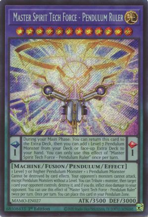 Master Spirit Tech Force - Pendulum Ruler  (Secret Rare) - Magnificent Monsters #MAMO-EN027