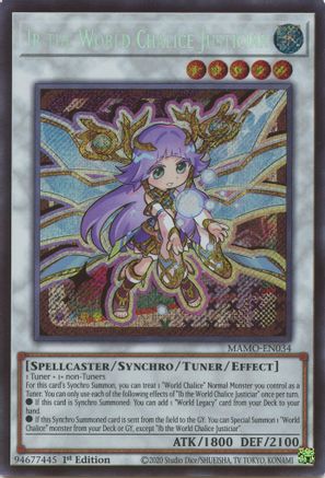 Ib the World Chalice Justiciar (Secret Rare) - Magnificent Monsters #MAMO-EN034