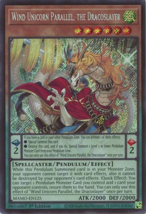 Wind Unicorn Parallel, the Dracoslayer - Magnificent Monsters #MAMO-EN125