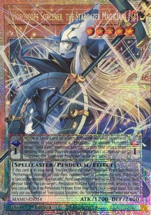 Horoscope Sorcerer, the Stargazer Magician (Starlight Rare) (Extended Art) - Magnificent Monsters #MAMO-EN014