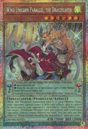 Wind Unicorn Parallel, the Dracoslayer (Starlight Rare) - Magnificent Monsters #MAMO-EN125