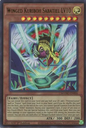 Winged Kuriboh Sabatiel LV10 - Magnificent Monsters #MAMO-EN006