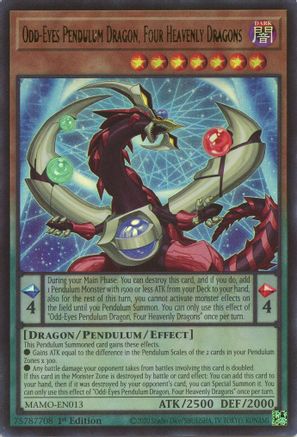 Odd-Eyes Pendulum Dragon, Four Heavenly Dragons - Magnificent Monsters #MAMO-EN013