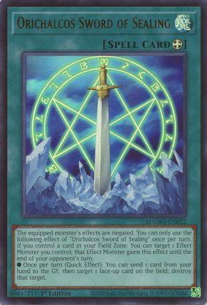Orichalcos Sword of Sealing - Magnificent Monsters #MAMO-EN022