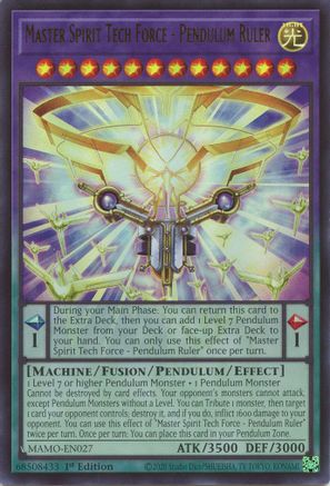 Master Spirit Tech Force - Pendulum Ruler - Magnificent Monsters #MAMO-EN027