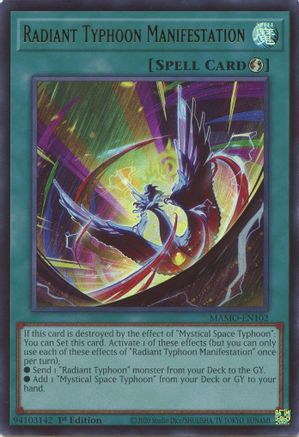 Radiant Typhoon Manifestation - Magnificent Monsters #MAMO-EN102